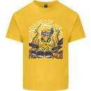 Japanese Octopus Drummer Drumming Drums Kids T-Shirt Childrens Yellow