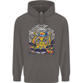 Japanese Octopus Drummer Drumming Drums Mens 80% Cotton Hoodie Charcoal