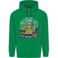 Japanese Octopus Drummer Drumming Drums Mens 80% Cotton Hoodie Irish Green