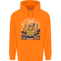 Japanese Octopus Drummer Drumming Drums Mens 80% Cotton Hoodie Orange