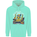 Japanese Octopus Drummer Drumming Drums Mens 80% Cotton Hoodie Peppermint