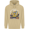 Japanese Octopus Drummer Drumming Drums Mens 80% Cotton Hoodie Sand