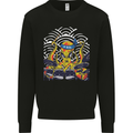 Japanese Octopus Drummer Drumming Drums Mens Sweatshirt Jumper Black