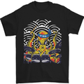 Japanese Octopus Drummer Drumming Drums Mens T-Shirt Cotton Gildan Black