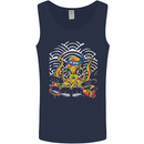 Japanese Octopus Drummer Drumming Drums Mens Vest Tank Top Navy Blue