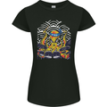 Japanese Octopus Drummer Drumming Drums Womens Petite Cut T-Shirt Black