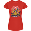 Japanese Octopus Drummer Drumming Drums Womens Petite Cut T-Shirt Red