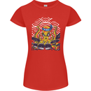 Japanese Octopus Drummer Drumming Drums Womens Petite Cut T-Shirt Red