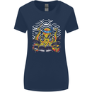 Japanese Octopus Drummer Drumming Drums Womens Wider Cut T-Shirt Navy Blue