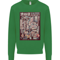 Japanese Sound of City Vibes Japan Kids Sweatshirt Jumper Irish Green