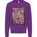 Japanese Sound of City Vibes Japan Kids Sweatshirt Jumper Purple