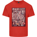 Japanese Sound of City Vibes Japan Kids T-Shirt Childrens Red
