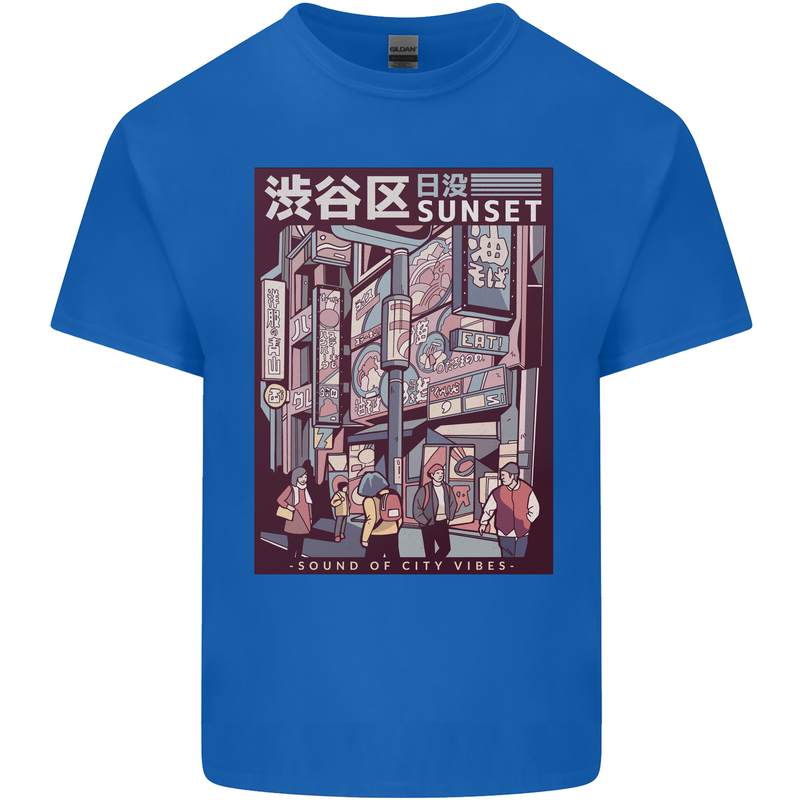 Japanese Sound of City Vibes Japan Kids T-Shirt Childrens Royal Blue