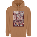 Japanese Sound of City Vibes Japan Mens 80% Cotton Hoodie Caramel Latte