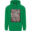 Japanese Sound of City Vibes Japan Mens 80% Cotton Hoodie Irish Green