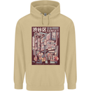 Japanese Sound of City Vibes Japan Mens 80% Cotton Hoodie Sand