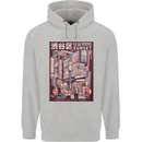 Japanese Sound of City Vibes Japan Mens 80% Cotton Hoodie Sports Grey