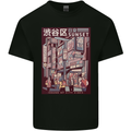 Japanese Sound of City Vibes Japan Mens Cotton T-Shirt Tee Top Black