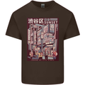 Japanese Sound of City Vibes Japan Mens Cotton T-Shirt Tee Top Dark Chocolate