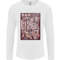 Japanese Sound of City Vibes Japan Mens Long Sleeve T-Shirt White