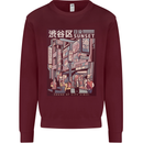 Japanese Sound of City Vibes Japan Mens Sweatshirt Jumper Maroon