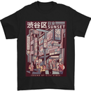 Japanese Sound of City Vibes Japan Mens T-Shirt Cotton Gildan Black