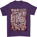 Japanese Sound of City Vibes Japan Mens T-Shirt Cotton Gildan Purple