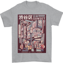Japanese Sound of City Vibes Japan Mens T-Shirt Cotton Gildan Sports Grey