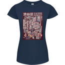 Japanese Sound of City Vibes Japan Womens Petite Cut T-Shirt Navy Blue