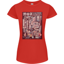 Japanese Sound of City Vibes Japan Womens Petite Cut T-Shirt Red