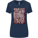 Japanese Sound of City Vibes Japan Womens Wider Cut T-Shirt Navy Blue