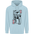 Japanese T-Rex Ninja MMA Mixed Martial Arts Childrens Kids Hoodie Light Blue