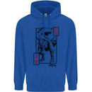 Japanese T-Rex Ninja MMA Mixed Martial Arts Childrens Kids Hoodie Royal Blue