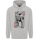 Japanese T-Rex Ninja MMA Mixed Martial Arts Childrens Kids Hoodie Sports Grey