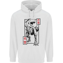 Japanese T-Rex Ninja MMA Mixed Martial Arts Childrens Kids Hoodie White