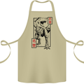Japanese T-Rex Ninja MMA Mixed Martial Arts Cotton Apron 100% Organic Khaki
