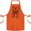 Japanese T-Rex Ninja MMA Mixed Martial Arts Cotton Apron 100% Organic Orange