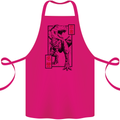 Japanese T-Rex Ninja MMA Mixed Martial Arts Cotton Apron 100% Organic Pink