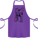 Japanese T-Rex Ninja MMA Mixed Martial Arts Cotton Apron 100% Organic Purple