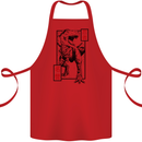 Japanese T-Rex Ninja MMA Mixed Martial Arts Cotton Apron 100% Organic Red
