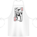 Japanese T-Rex Ninja MMA Mixed Martial Arts Cotton Apron 100% Organic White
