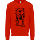 Japanese T-Rex Ninja MMA Mixed Martial Arts Kids Sweatshirt Jumper Bright Red