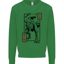 Japanese T-Rex Ninja MMA Mixed Martial Arts Kids Sweatshirt Jumper Irish Green