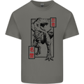 Japanese T-Rex Ninja MMA Mixed Martial Arts Kids T-Shirt Childrens Charcoal