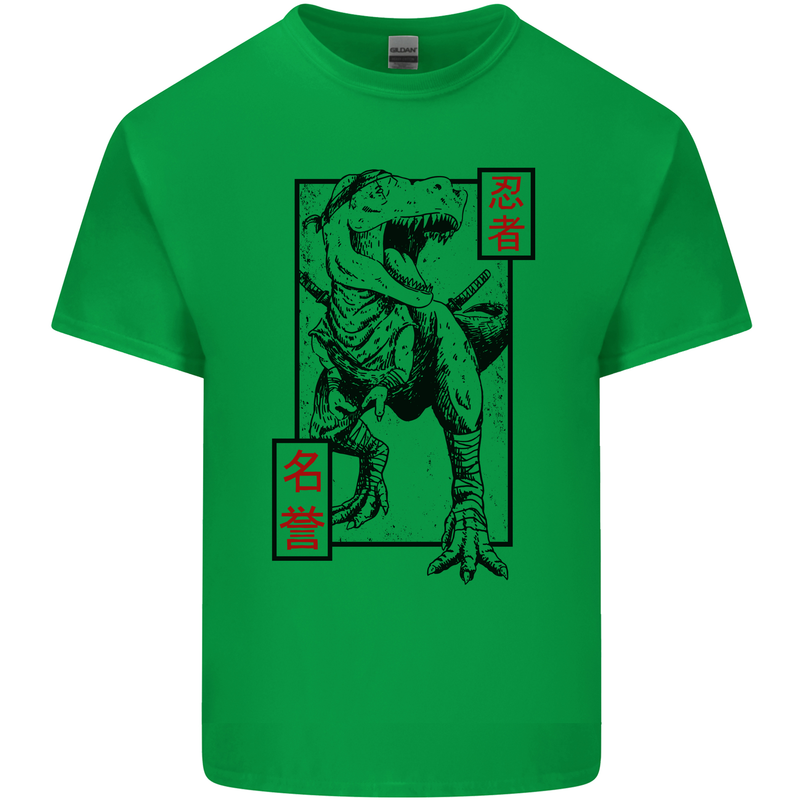 Japanese T-Rex Ninja MMA Mixed Martial Arts Kids T-Shirt Childrens Irish Green