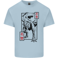 Japanese T-Rex Ninja MMA Mixed Martial Arts Kids T-Shirt Childrens Light Blue