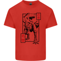 Japanese T-Rex Ninja MMA Mixed Martial Arts Kids T-Shirt Childrens Red