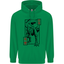 Japanese T-Rex Ninja MMA Mixed Martial Arts Mens 80% Cotton Hoodie Irish Green