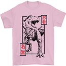 Japanese T-Rex Ninja MMA Mixed Martial Arts Mens T-Shirt 100% Cotton Light Pink