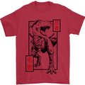 Japanese T-Rex Ninja MMA Mixed Martial Arts Mens T-Shirt 100% Cotton Red